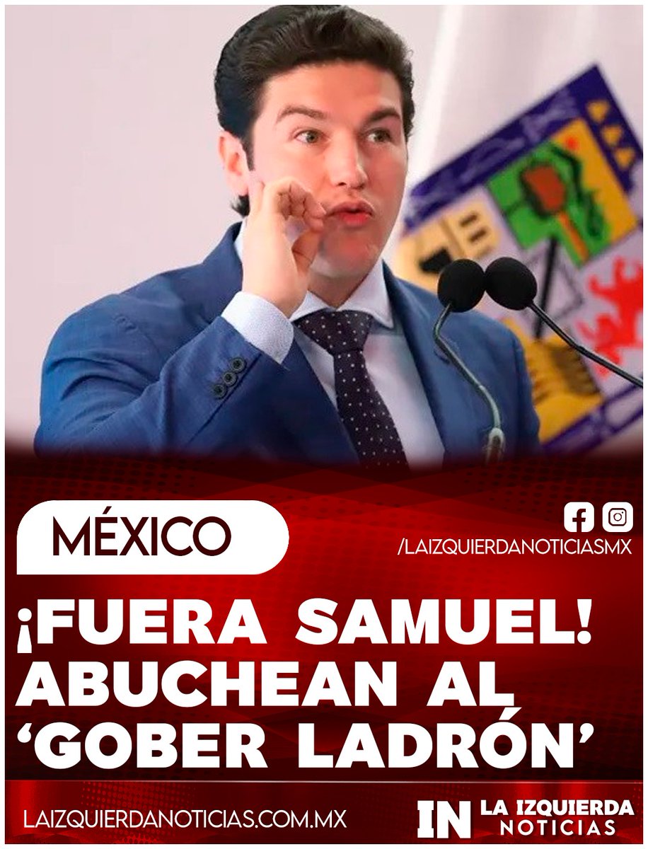 ¡EMPRESARIOS LO TUNDEN! Con el grito de "Fuera Samuel, fuera Samuel", afiliados a la CAINTRA Nuevo León abuchearon y mostraron su descontento con Samuel García, a su llegada a la inauguración de la asamblea anual de este organismo. En presencia de la presidenta Sheinbaum, le