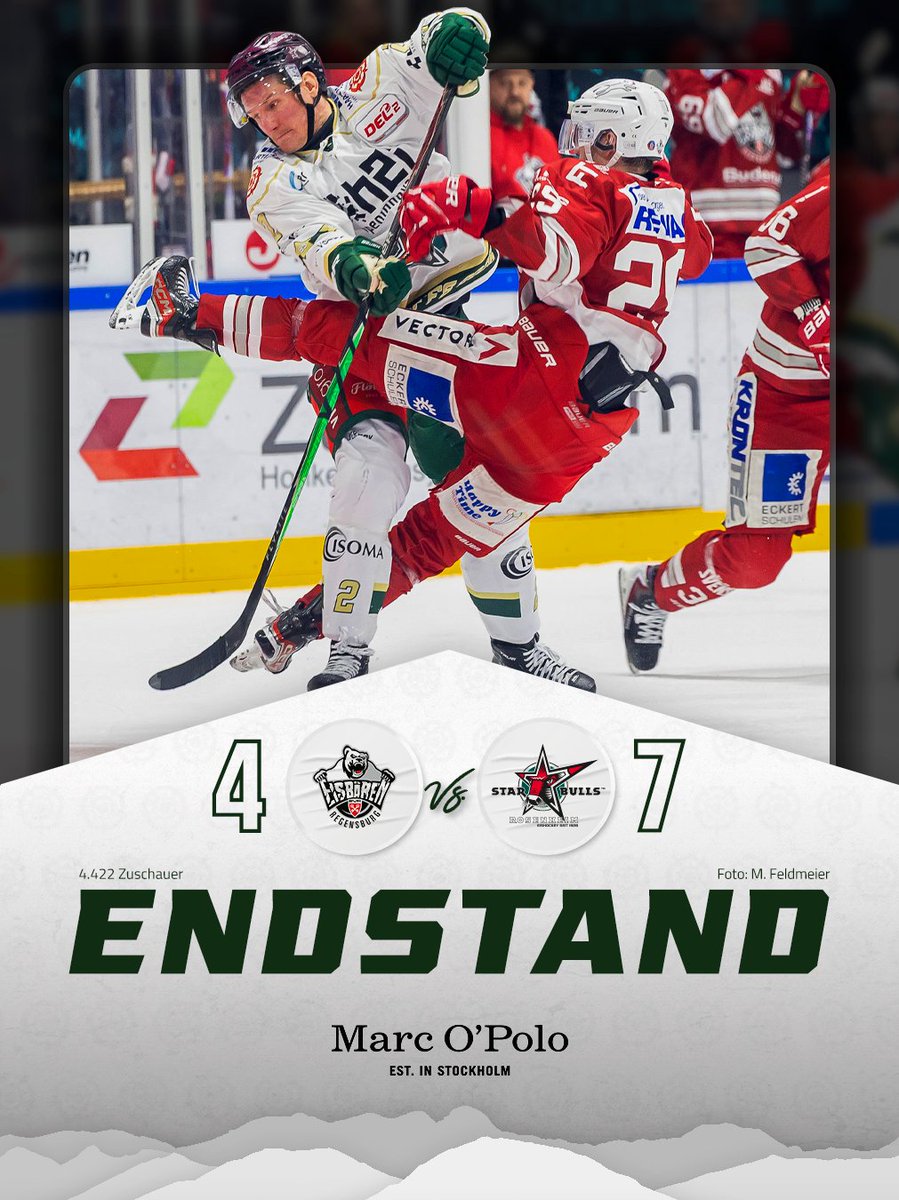 starbulls's tweet photo. Der Endstand wird euch präsentiert von Marc O'Polo 🏒🤝
Big WIN heute in Regensburg 🔥 Mit dem heutigen Sieg gegen die Eisbären Regensburg ziehen wir erneut gleich in der Serie 💪
#starbulls #rosenheim #endstand https://t.co/r9ZiiBZIiN