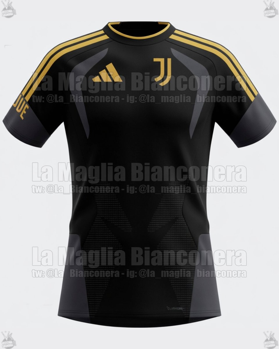 La_Bianconera's tweet image. 💥 Anteprima: training shirts #Juve 26/27 nelle tre colorazioni previste: bianca con dettagli neri, nera (EU) con inserti grigi e loghi/stripes oro, e blu con inserti bianchi e loghi/stripes oro (pantaloncini sul nostro IG). Su tutte la scritta Juve sulla manica destra. #JuJersey