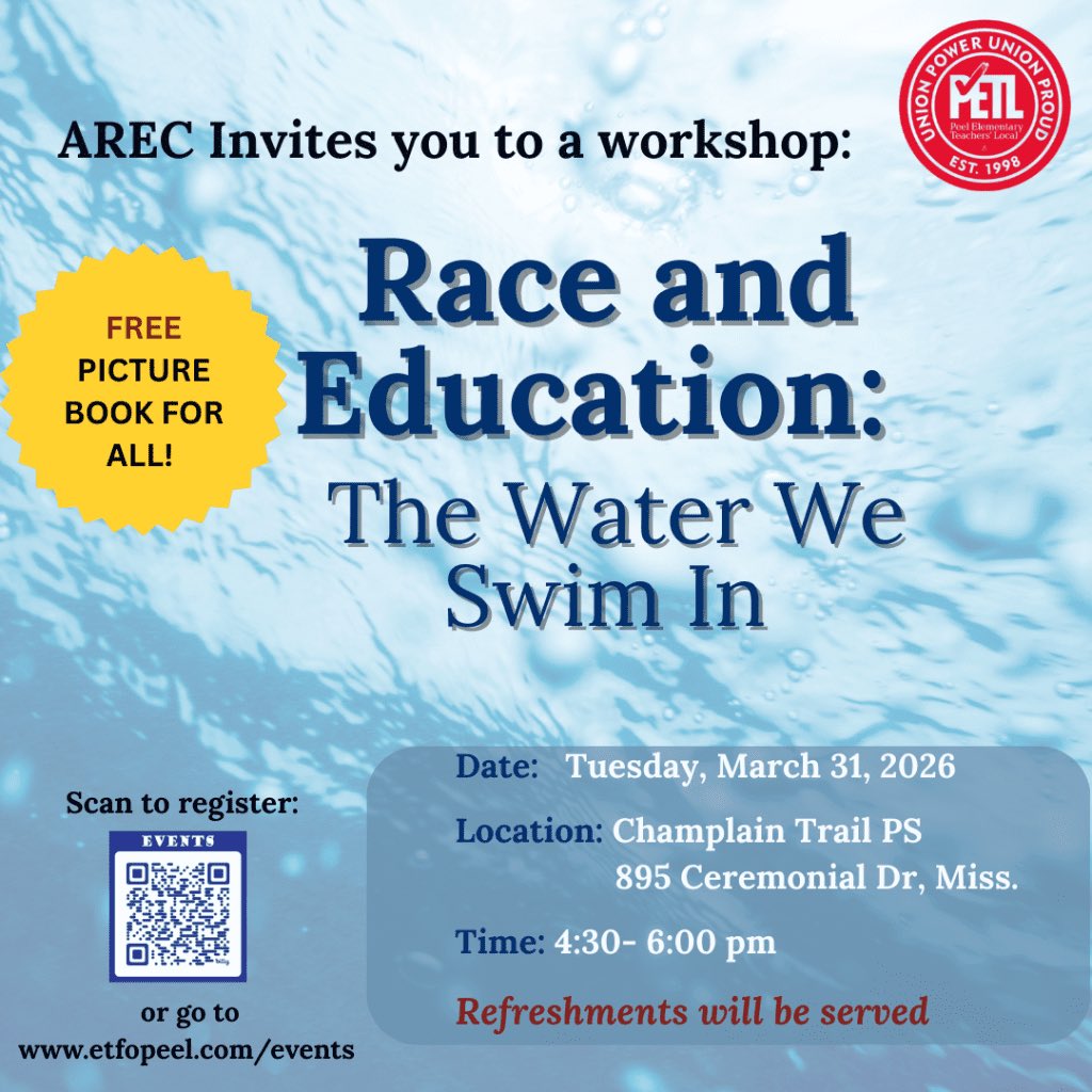 unrequinbleu's tweet photo. Looking forward to this great PL opportunity next week through @ETFOPeel AREC sign up on the events calendar today! https://t.co/LoGTajp5ug https://t.co/Zx1aYm2ty8