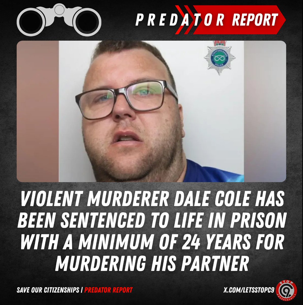 VIOLENT MURDERER Dale Cole, has been sentenced to life in prison with a minimum of 24 years for murdering his partner.

Cole subjected his partner Lisa Holland, to four years of violence and coercive control. 

He inflicted "serious internal injuries",  and Lisa's death was "the