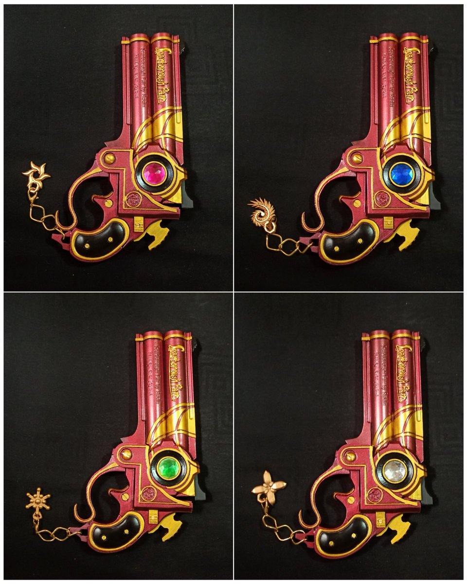 Shirou8D's tweet photo. Terminei a réplica das 4 armas da Bayonetta (Scarborough Fair) https://t.co/QHRsHgW1Ru