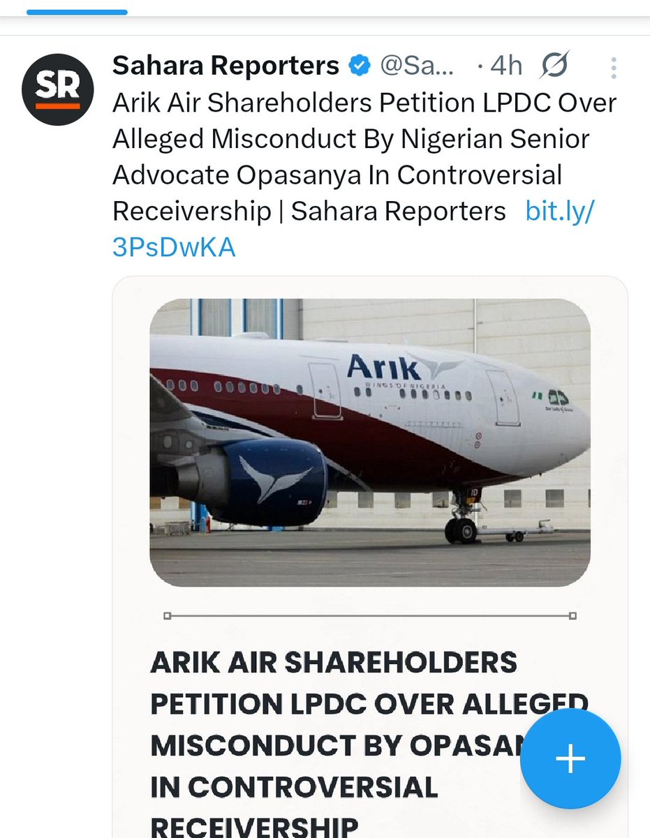 AderogbaFumni's tweet image. Another boardroom battle taking flight, shareholders vs authority, and the turbulence isn’t ending anytime soon.
#ArikAir #NigeriaNews #AviationCrisis #CorporateDrama #LPDC #LegalBattle #SaharaReporters #BusinessNews #NaijaUpdates