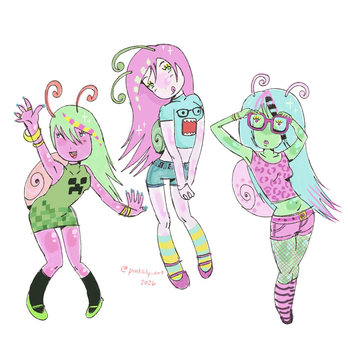 scene snail girls!!!!! 🐌🐚