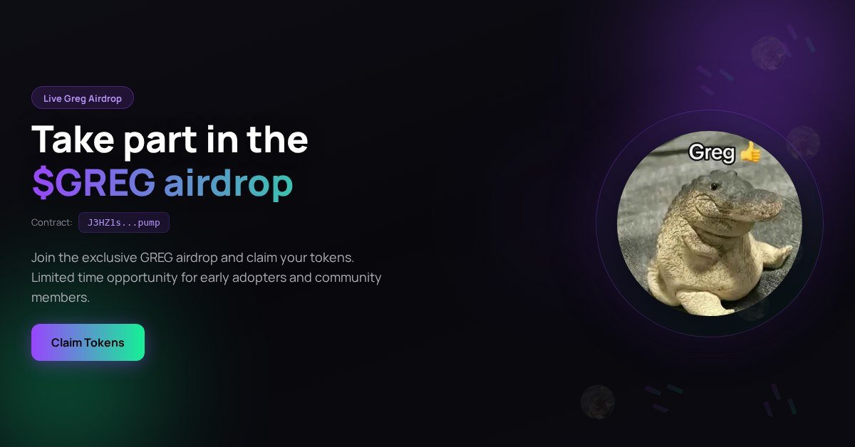 vurai's tweet photo. BREAKING: $Greg DROP LIVE!
Exclusive drop only for early supporters
First come, first served — claim now before it's gone!

https://t.co/SpmrgRfoU5 https://t.co/AWodMDF0uR