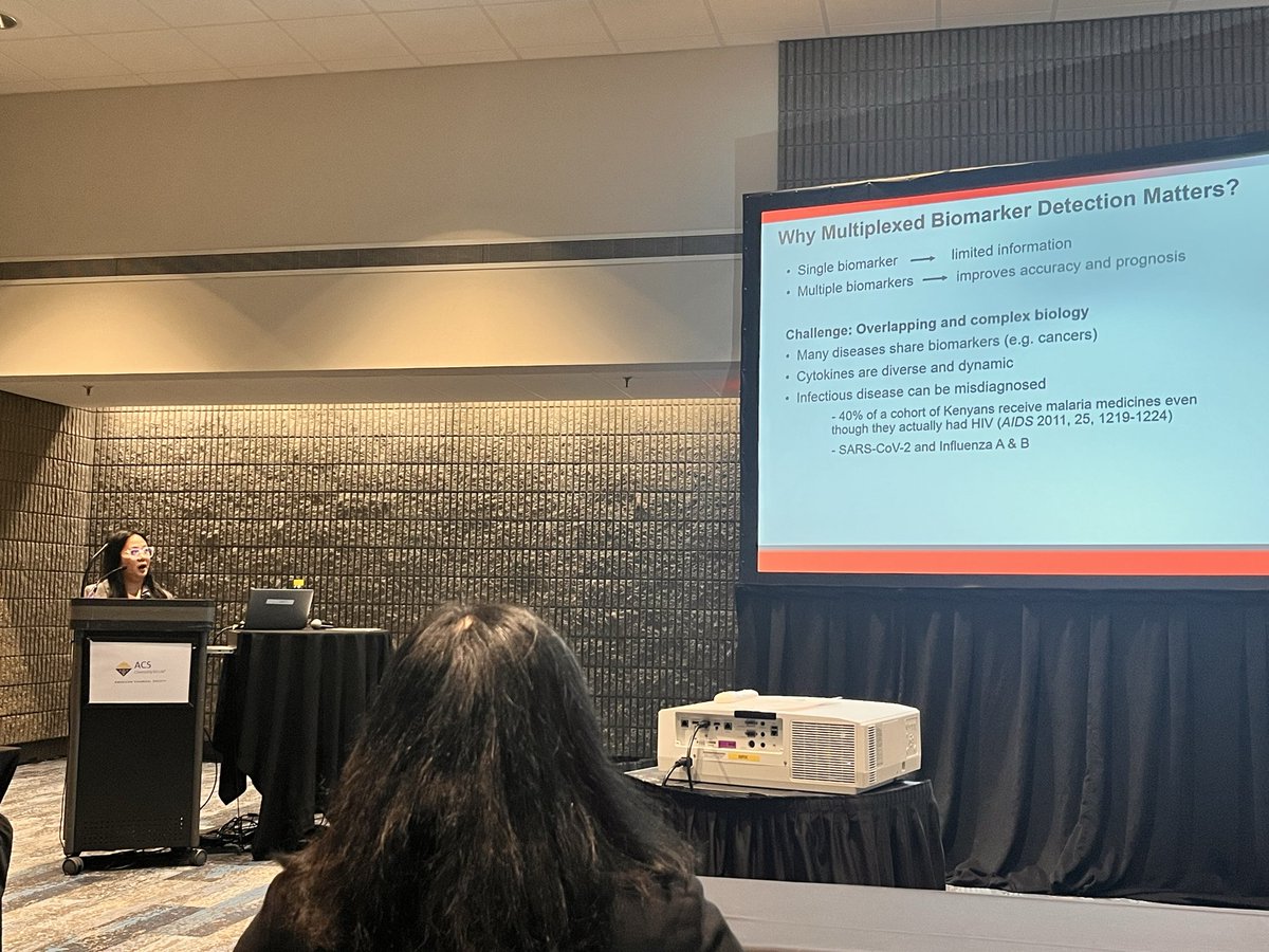 BaduGroup's tweet photo. Congrats to Stephanee for presenting her work on multiplex biomarker detection using isobaric peptide probes at ACS Spring 2026! 👏 https://t.co/Qd2jPlzPyM