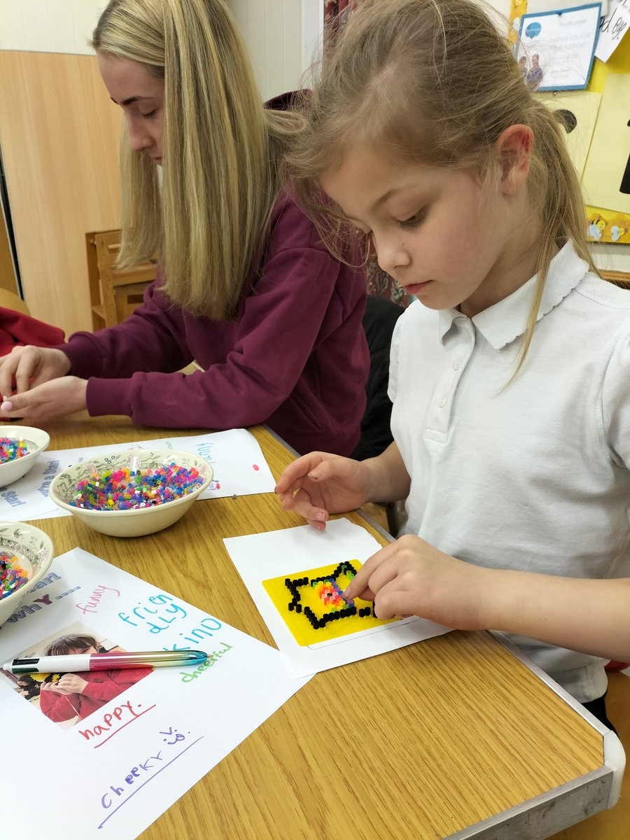 brigade_1st's tweet photo. We really stretched Y this week!!
You're a star and here's whY. 
The girls got sheets with their photo on it, everyone had to write something positive about them and they got to take these home. They then made hama bead stars. @brigade_1st @gbinscotland https://t.co/pC5yEMnh8U