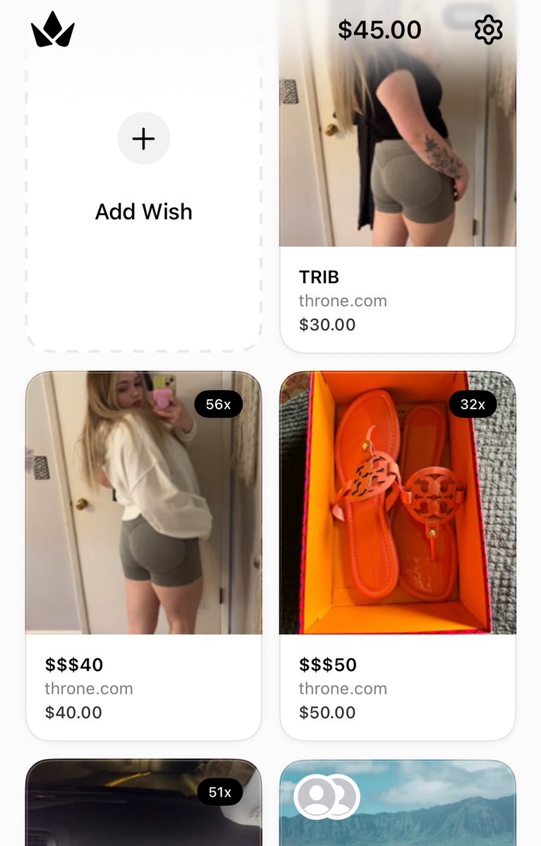 throne.com/goddessfromnat 

just updated the throne,, fill it up