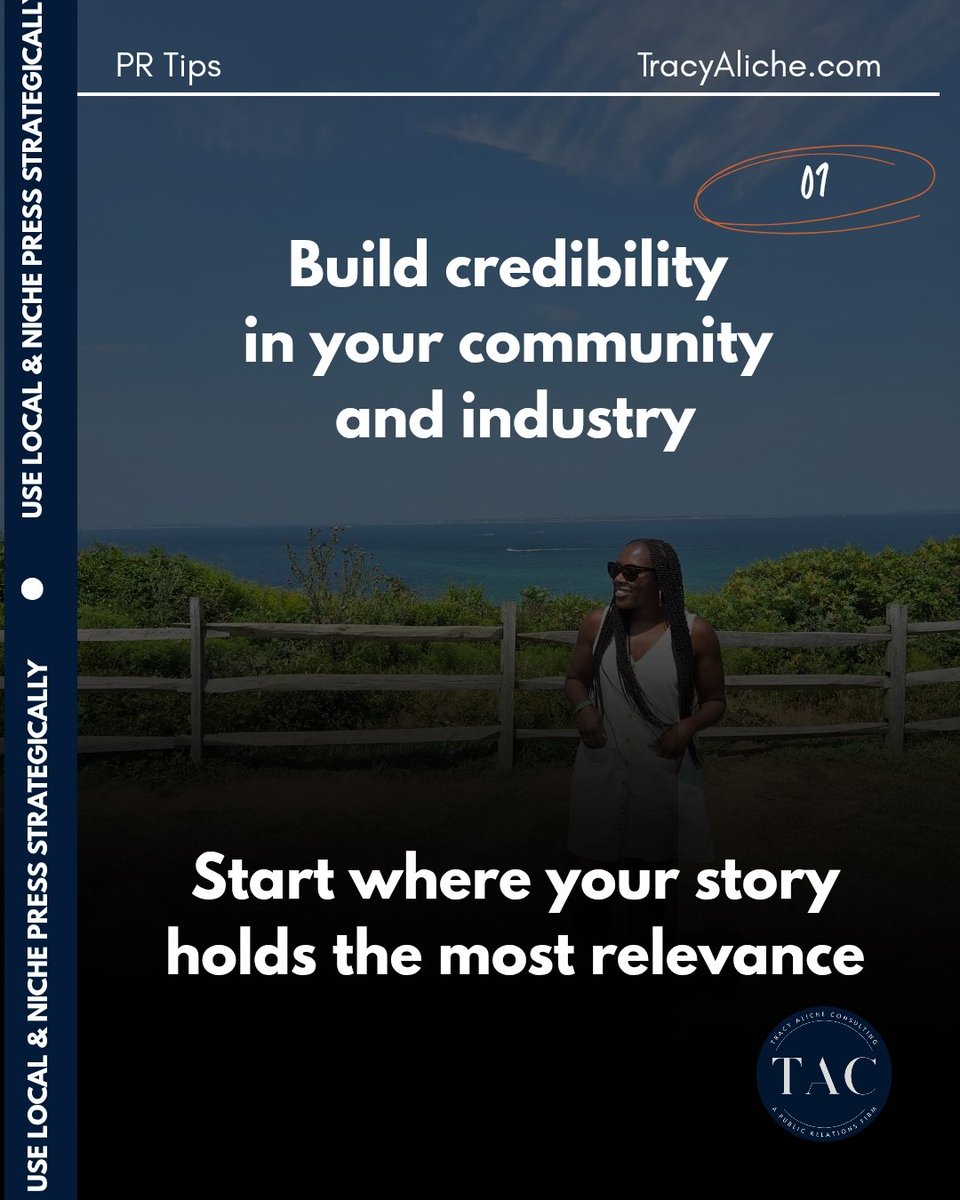 TracyAlichePR's tweet image. Start where your story holds the most relevance. That’s how real credibility is built and scaled ✨

#PRStrategy #BrandVisibility