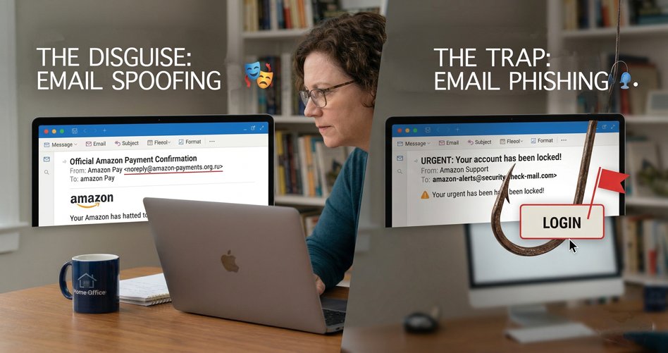 GoInstaRepairs's tweet photo. Is your inbox a trap? 🎣 Scammers use 'Email Spoofing' to wear a digital mask 🎭 of brands you trust. Don't get hooked!

Read our simple guide for US computer users to stay safe: https://t.co/ZdMVlH98Hl

#OnlineSafety #TechHelp #CyberAwareness https://t.co/gHJYnGWYcC