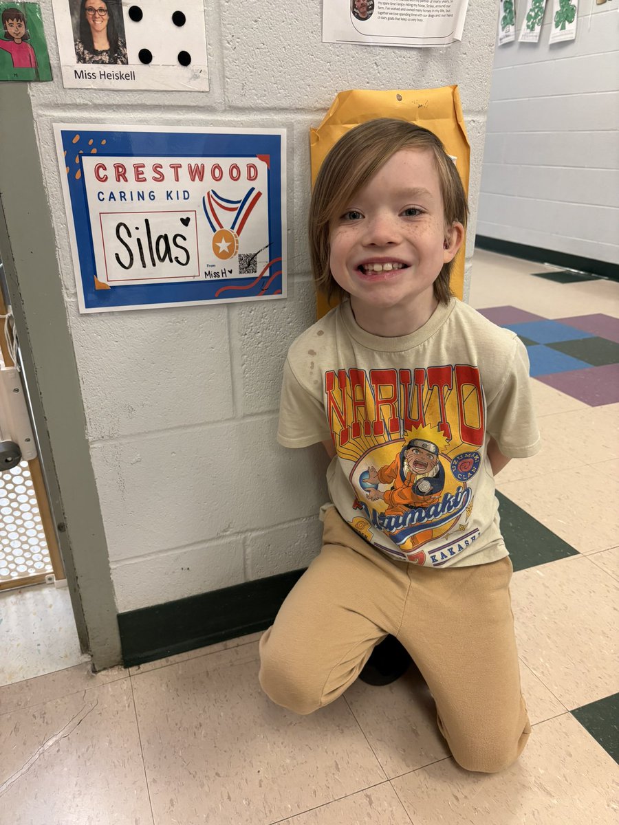 My caring kid of the week: Silas! So proud of the choices he’s been making this week ♥️