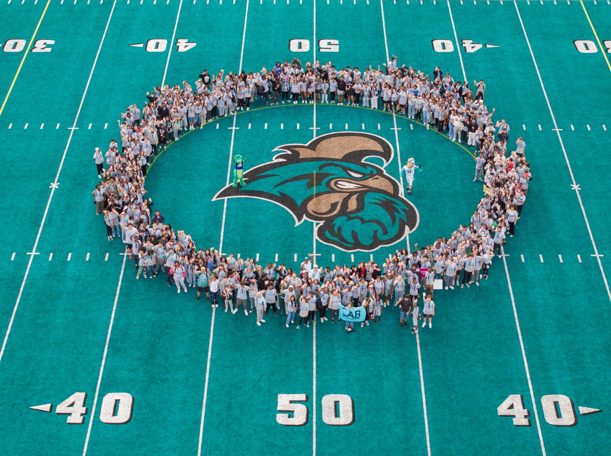 CCUChanticleers's tweet photo. One field. Hundreds of futures. Teal &amp; Tech wrapped up at Brooks Stadium as students celebrate a day filled with discovery, inspiration, and pathways to higher education. https://t.co/U74BFO02vo