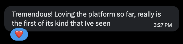 First feedback from private beta:

“Really is the first of its kind that I’ve seen”

We’re not building another trading tool.

We’re building a way to read markets through liquidity and flow.

Early days — but this is exactly the signal we’re looking for.

Apply →