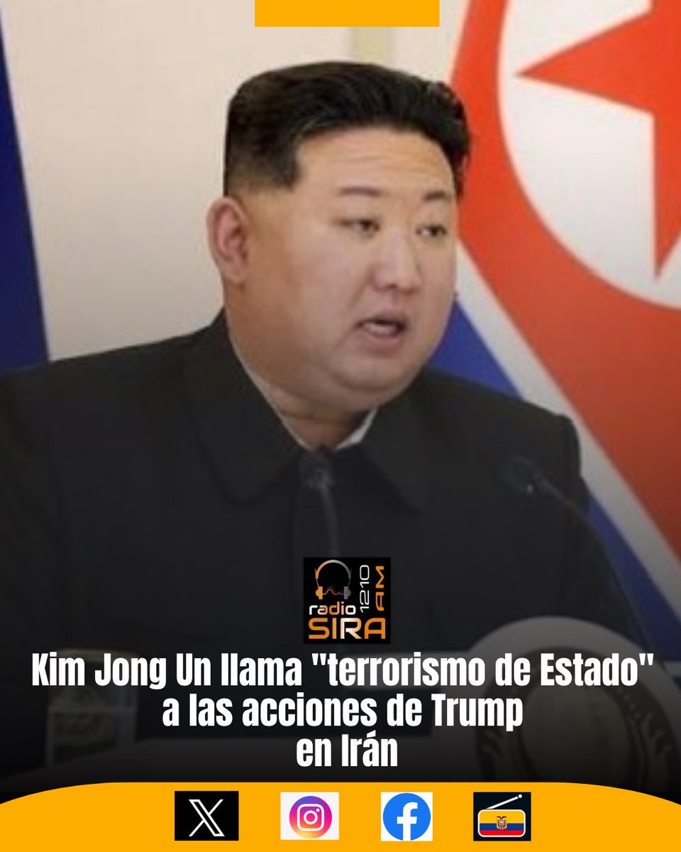 #SIRANOTICIAS Kim Jong Un en sesión parlamentaria de Corea del Norte defendió su arsenal nuclear. El líder norcoreano señaló que el conflicto en Irán demuestra que su decisión de no desarme fue correcta, y calificó las acciones de Estados Unidos como "terrorismo de Estado".