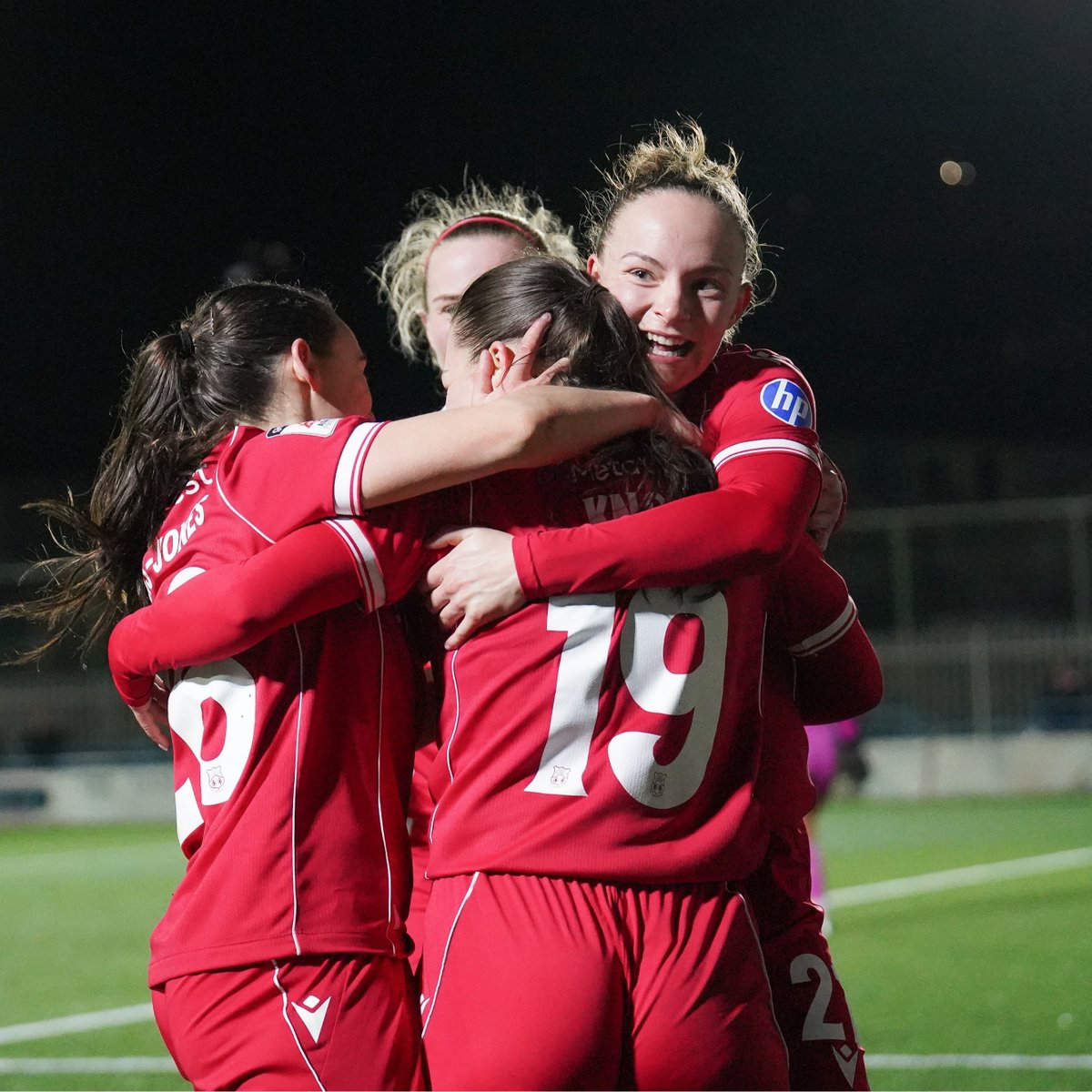 WrexhamAFCWomen's tweet photo. The Red Dragons put on a show in South Wales to return top of the Genero Adran Premier table after a 7-1 victory over Swansea City 👇

🔴⚪️ #WxmAFC