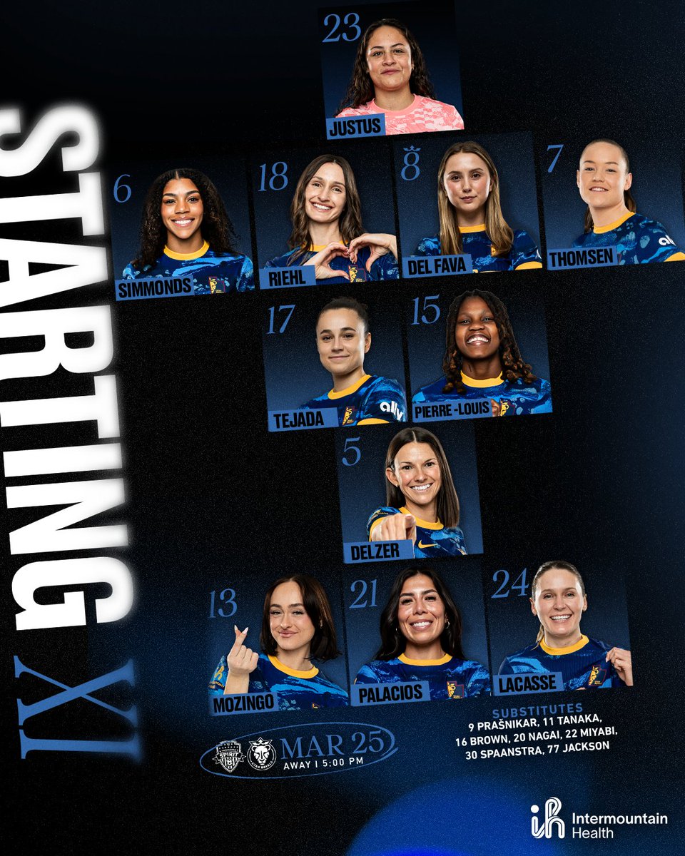 The XI for Royalty 👑

#WASvUTA | <a href="/Intermountain/">Intermountain Health</a>