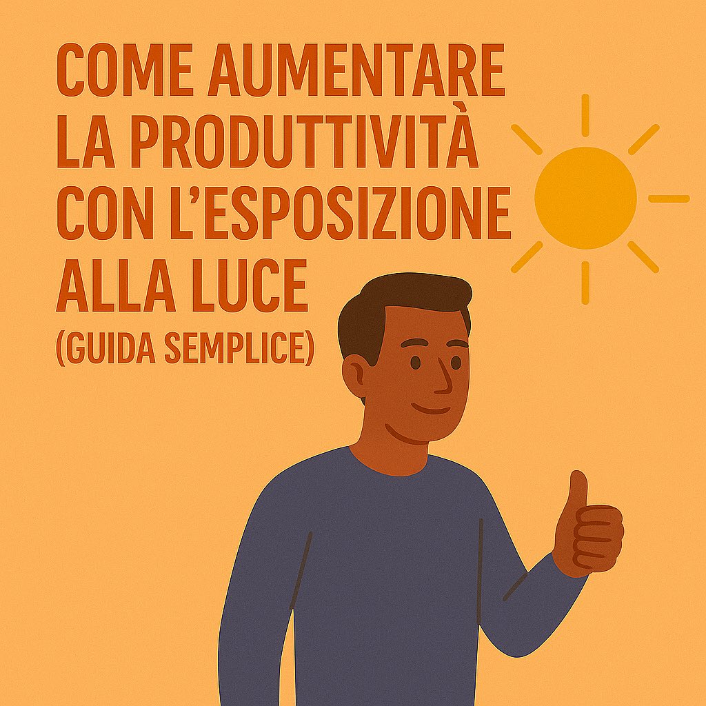 Come aumentare la produttività con l’esposizione alla luce (guida semplice). lorenzoduranti.com/2025/12/13/per… #vitareale #performance