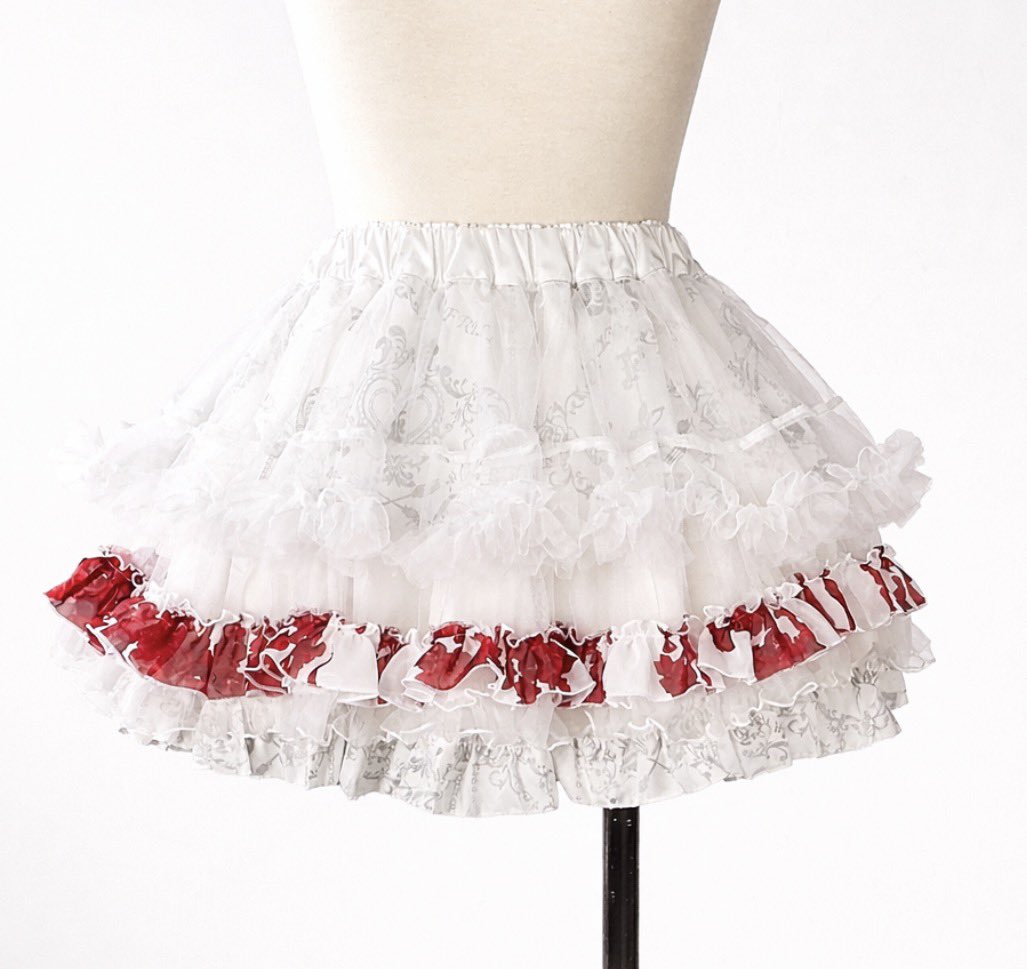小さなパニエ Bloody Rose MicroMini Petticoat 35cm】 着丈35cmの血の薔薇フリルが