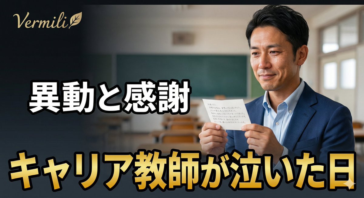 ft_dk's tweet photo. こんにちは、バーミリです。 3月末。 教育現場では最も心が揺れ動く季節です。 先日、人事異動が発表されました。 私も今の学校を離れることになりました。 公務員である以上、異動は避けられない宿命です。 しかし、生徒との別れは何度経験しても胸に迫るものがあります。 https://t.co/Z4yi0PQ4jz