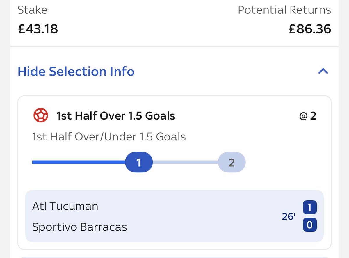 BigBarryTips's tweet photo. Bet 2

£43.18-£86.36 🤑 https://t.co/p9mrpx3Xam