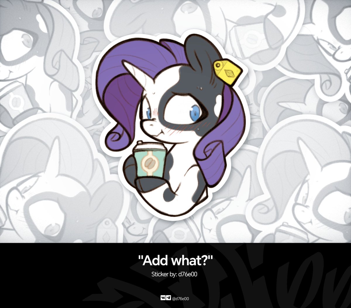 d76e00's tweet photo. Sticker "Add what?"

#Art #Sticker #Digital #d76e00 #pony #mlp
#Rarity #Cow https://t.co/PEbVFpwR6v