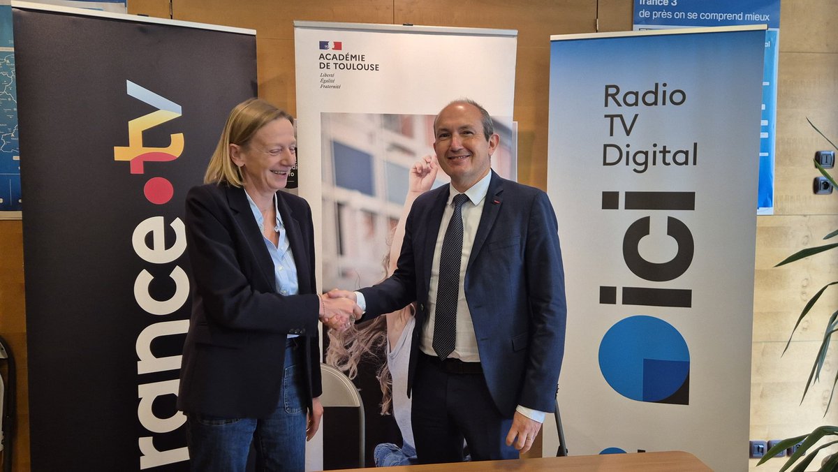 BenmiloudKarim's tweet photo. 📰 📺 #SPME
Pour la Semaine de la presse et des médias à l’école, nous avons signé une convention avec @F3Occitanie : un partenariat essentiel pour renforcer l’éducation aux médias et à l’information de nos élèves et développer leur esprit critique.
@Clemi_Toulouse @icioccitanie https://t.co/bhaj9f1niX