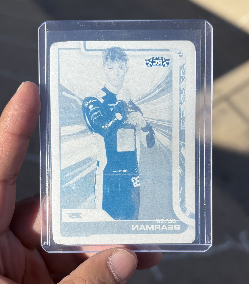 Maroonpluswhite's tweet photo. Anyone who knows my collection knows I love a good printing plate and now I can showcase my best 4 🐻man cards — now I just need him to land that Ferrari seat 🏎️🙏🏽 #F1 https://t.co/puIEiKSibP