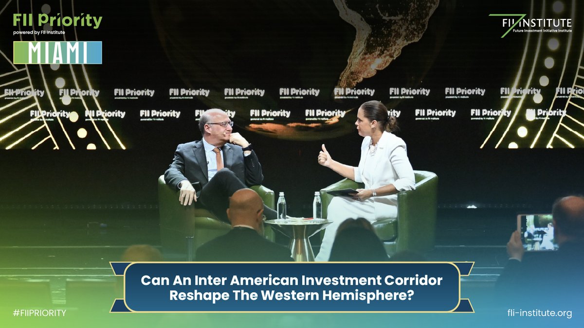 FIIKSA's tweet image. #LatinAmerica saw #FDI growth of 24%. Is a new inter-American #investment corridor reshaping the hemisphere? Find out at #FIIPRIORITY #Miami.

Watch live: bit.ly/FPM26_D0
