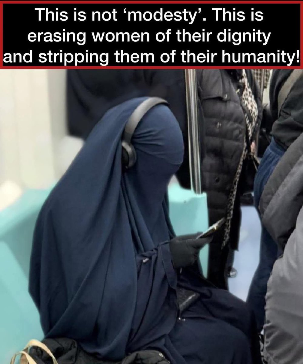 skymentor1's tweet photo. @elonmusk @xai Sorry is that a Spy or did she or he don’t want anybody to see her.
Sorry,  I  mean did she do anything wrong that she is hiding her face, i mean including with her body?. 

I have not seen any human like this that 💺 in public Bus all covered and no one is asking Questions 😮 https://t.co/kWCFQzP5tA