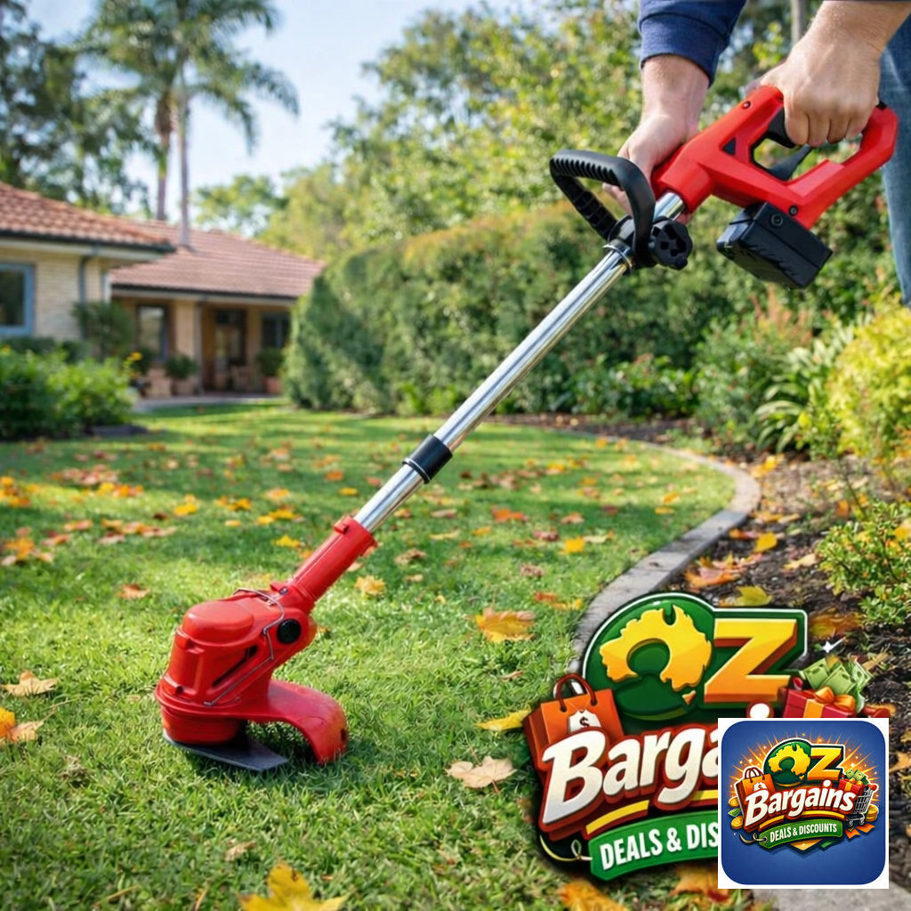 lukebuzz's tweet photo. Tackle the Autumn Edge-up! 🌿 Oz Bargains™ TurboTrim Pro: cordless/light. 💰 50% OFF! 📦 FREE delivery over $200. *Batteries and charger sold separately.* Based in Adelaide, Australian owned, online only. https://t.co/iEFucCHMml. https://t.co/ynrpQuipbc