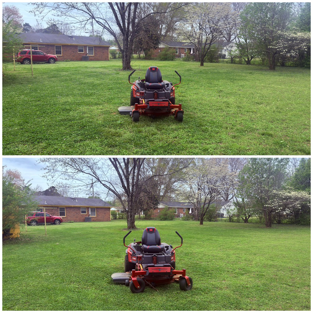 iamrodneysmith's tweet photo. Earlier today I had the pleasure of mowing Ms. Pinchions lawn as she rested inside . Making a difference ,  one lawn at a time . https://t.co/djKEnTEfp2