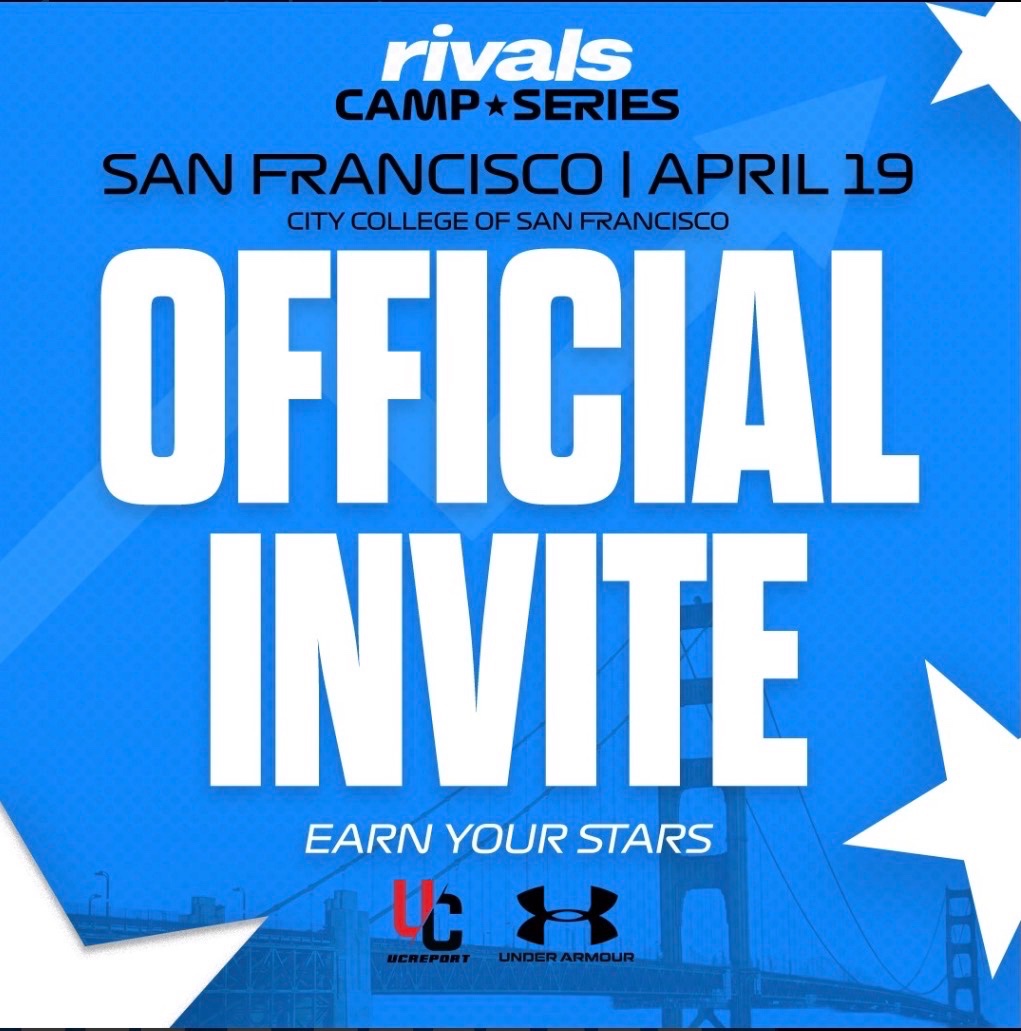 Deontraymiller_'s tweet photo. Blessed to receive an official invite to the Rivals Camp Series in San Francisco!Ready to compete and earn my stars ⭐️ #RivalsCamp #EarnYourStars
Officially invited. Time to work.  #RivalsCamp #NextLevel #Future4Star @GregBiggins @adamgorney @BrandonHuffman @Rivals @TheUCReport https://t.co/uwAt7YsA3B