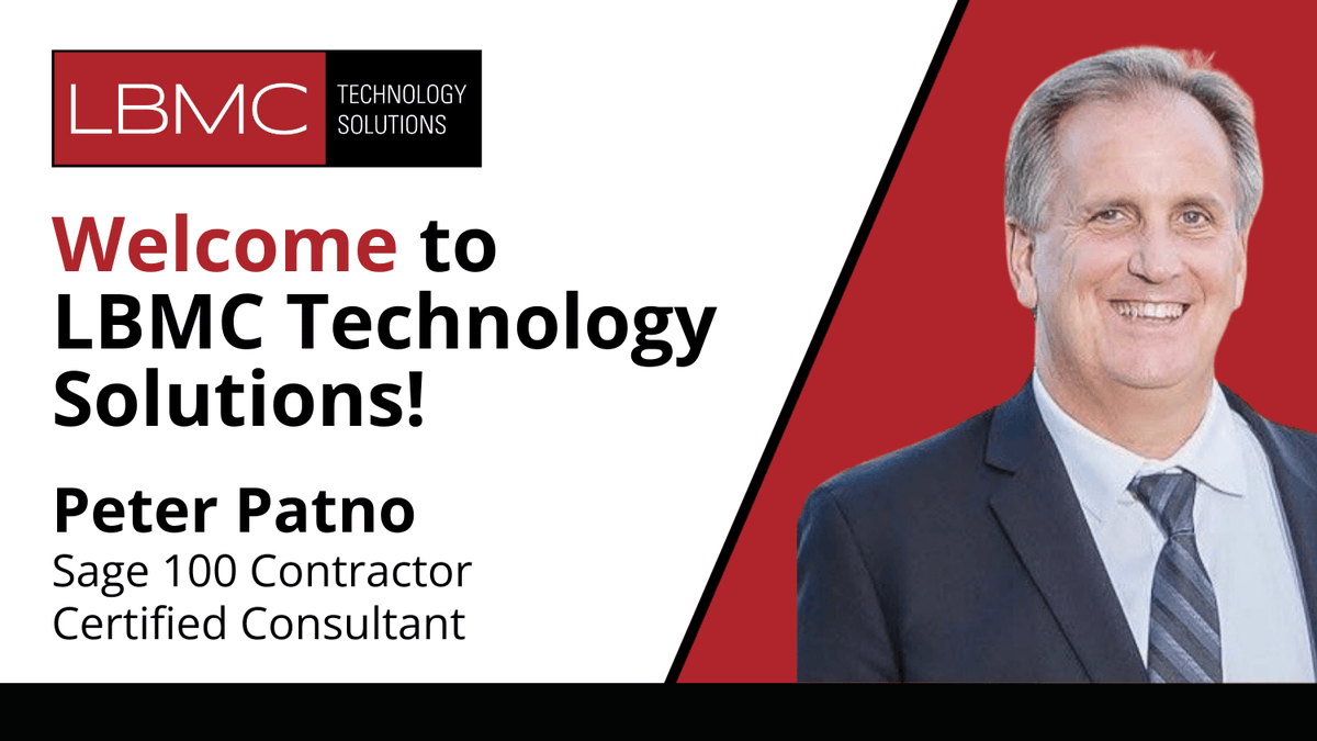 lbmctech's tweet photo. We’re excited to welcome Peter Patno to LBMC Technology Solutions! 👏

A Sage 100 Contractor Certified Consultant with 10+ years’ experience, Peter brings firsthand construction accounting insight and a passion for helping clients succeed.

Glad to have you on the team! https://t.co/VtcX2ycGr7