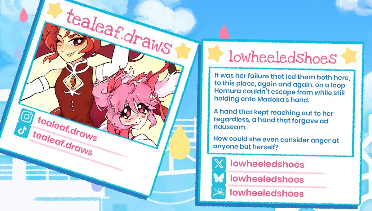 ConnectZine's tweet photo. ☁︎ CONTRIBUTOR PREVIEWS ☁︎

Showing off our second round of contributors today: tealeaf.draws, @lowheeledshoes, @creativekitbis, Ruelin, Milkychan, @kinaqua10, CentaurWorks, &amp; Novi Mochi!

#MadokaMagica #madoka_exedra #マギレコ #まどドラ生放送 #魔法少女まどかマギカ https://t.co/4HAltLlFFL