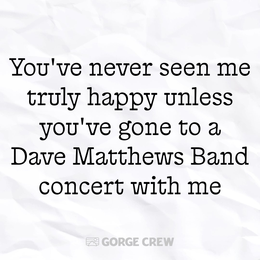 DMB Gorge Crew tweet media