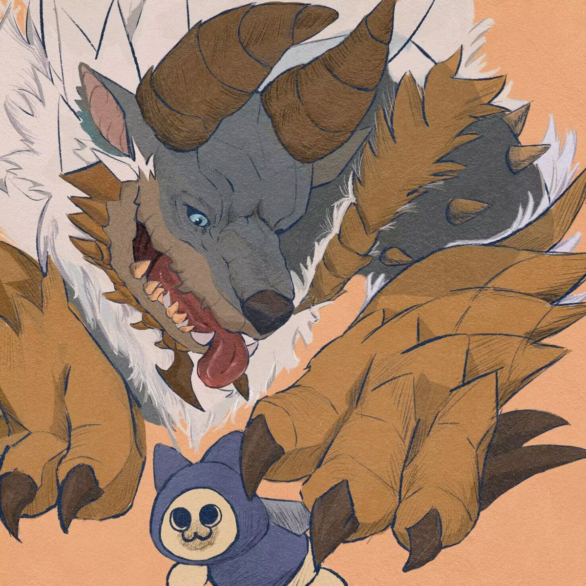 luckruanxi's tweet photo. 雷狼龙 #Zinogre https://t.co/g3qVG5Ktxr