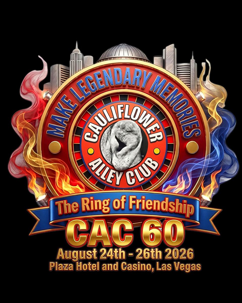 CACReunion's tweet photo. The 60th Annual Cauliflower Alley Club Reunion in fast approaching in Las Vegas from August 24th to the 26th at the Plaza Hotel &amp; Casino. You must be a member to attend. If you're not yet a member or looking to get tickets, hit the link. https://t.co/Bj8riCcuKy https://t.co/1n3lRGN0Ou