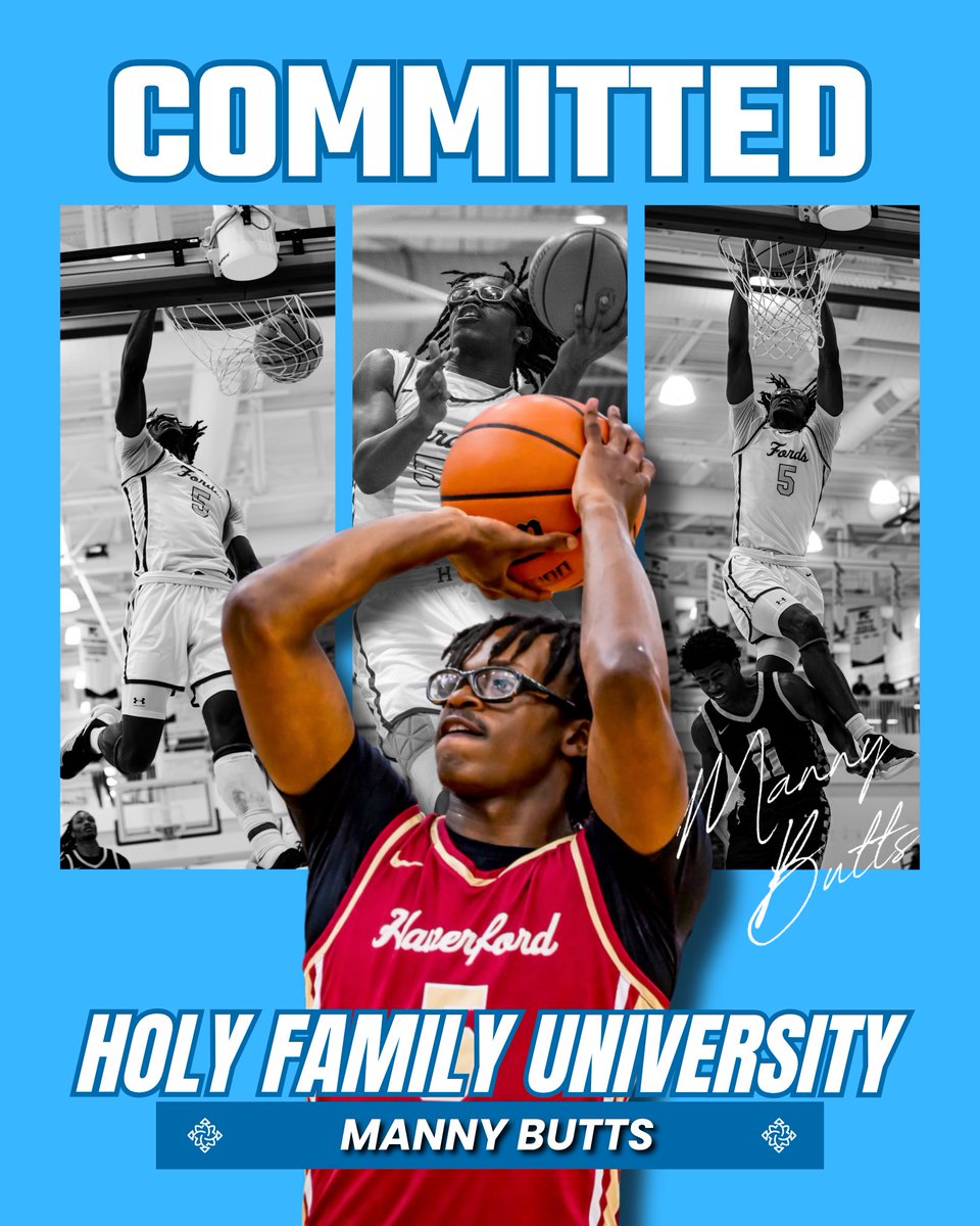butts_emmanuel's tweet photo. I would like to announce that I will be continuing my athletic and academic career this fall at the next level. I will be committing to Holy Family University, I would like to thank Coach Baron and Coach Bonk for believing and giving me this opportunity. Let’s work! #AGTG https://t.co/w7VoY6c9MA