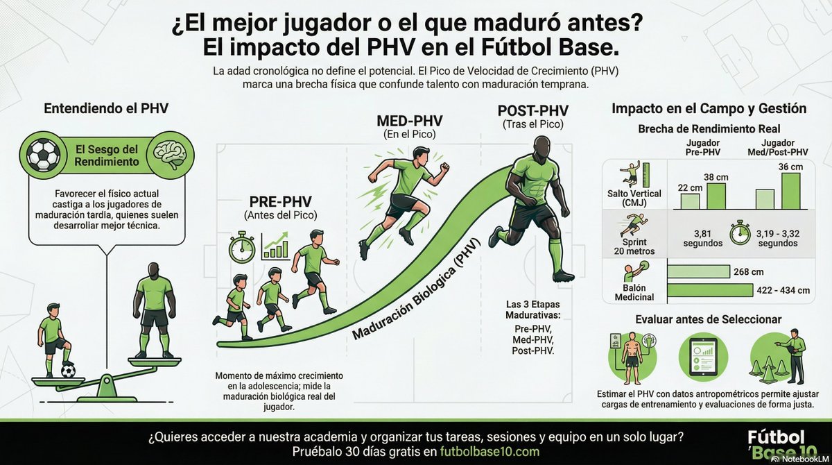 futbase10's tweet photo. ⚽️El jugador que más rinde no siempre es el mejor: maduración biológica y rendimiento físico en el fútbol base.

El jugador que más rinde físicamente a los 13 años no siempre es el que más talento tiene.

📖Artículo Gratuito: https://t.co/MkBny0QAD6 https://t.co/Esuomg6Jjv