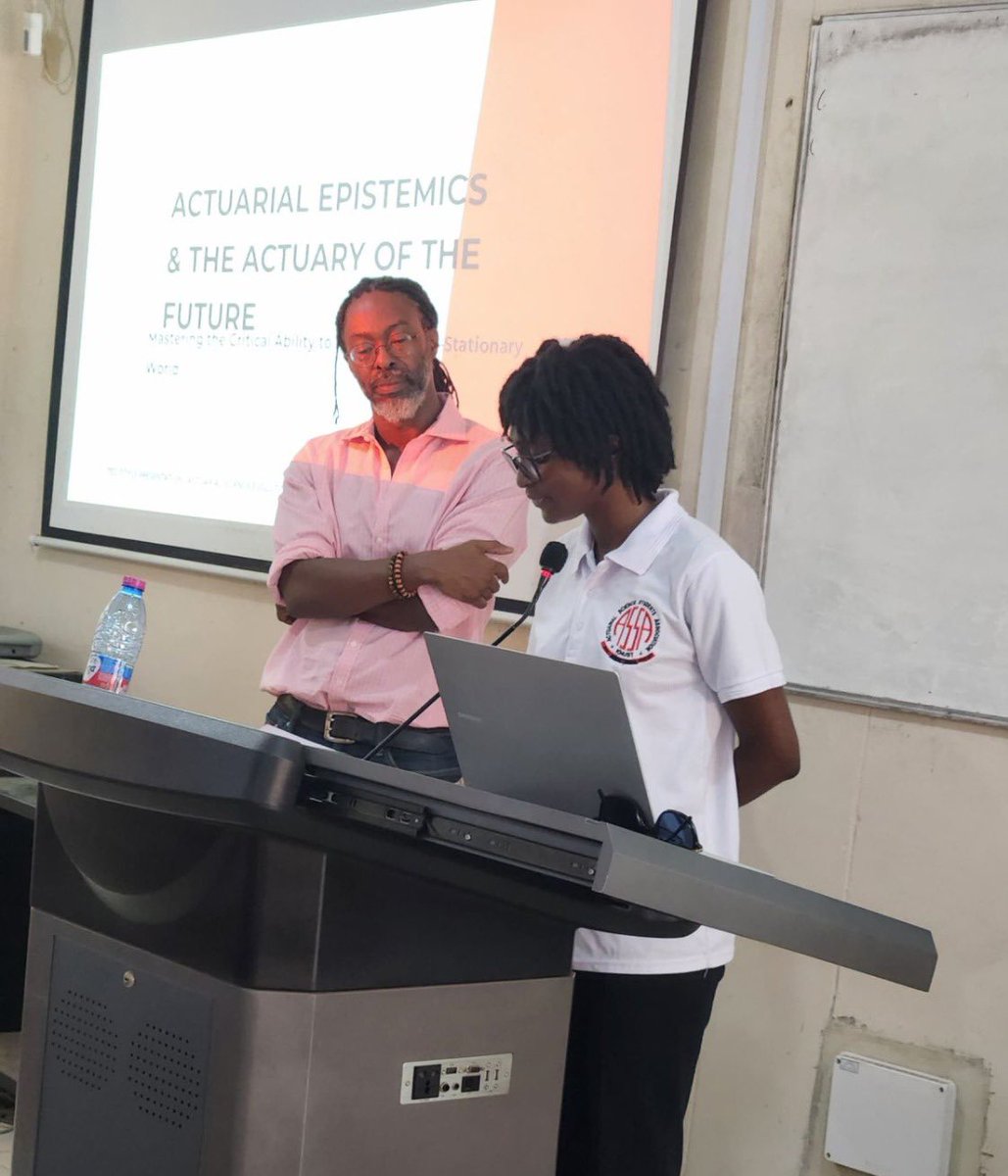assaknust's tweet photo. Last week, Mr. Tetteh Otuteye, FCAS, inspired KNUST students on navigating tech changes in actuarial science at “The Actuary of the Future” lecture 💡 
Here are a few shots from the event📸🔥
#TheActuaryOfTomorow #RiskIsOpportunity https://t.co/nwOmtd98In