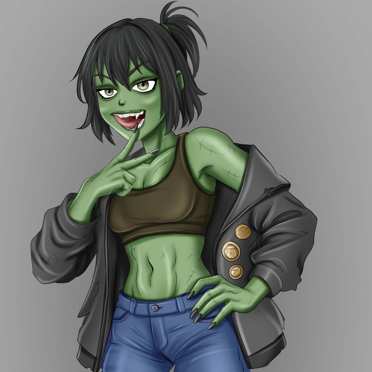 Erika_999dw's tweet photo. Strength, attitude, and mischief blend together to create a character who’s impossible to ignore.
🌇A moment of pure chaos and confidence in a world that matches her fire
#DigitalArt #CharacterArt #MonsterGirl #GreenAesthetic #ArtIllustration #BadassVibes #EdgyArt #Xart #ArtDaily https://t.co/lQzKrNsYHY