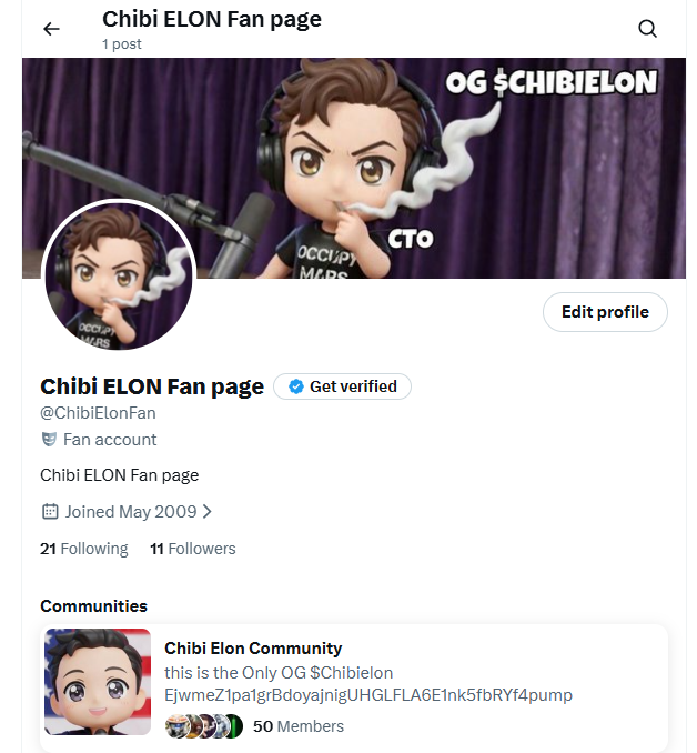 Chibi ELON Fan page tweet media