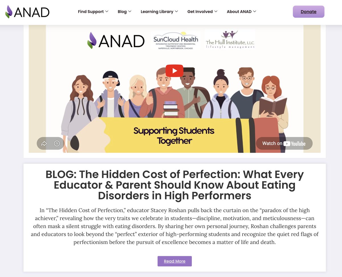 buddyxo's tweet photo. Honored to have my article—The Hidden Cost of Perfection: What Every Educator &amp; Parent Should Know About #EatingDisorders in High Performers—featured on ANAD (National Association of Anorexia Nervosa &amp; Associated Disorders)'s #Educator Resources page

https://t.co/yswJDMwjUR https://t.co/xYsm9SeIr1