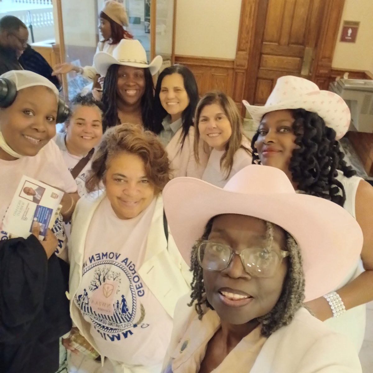 NWIAA's tweet photo. At the Georgia State Capitol this morning, supporters gathered in recognition of the prior occasion, National Women in Agriculture Day, as two Georgia State Legislators introduced NWIAA's state bill. This was done in support of the Sustainable Science Academy expansion plan. 🩷 https://t.co/UqazBGzVsP