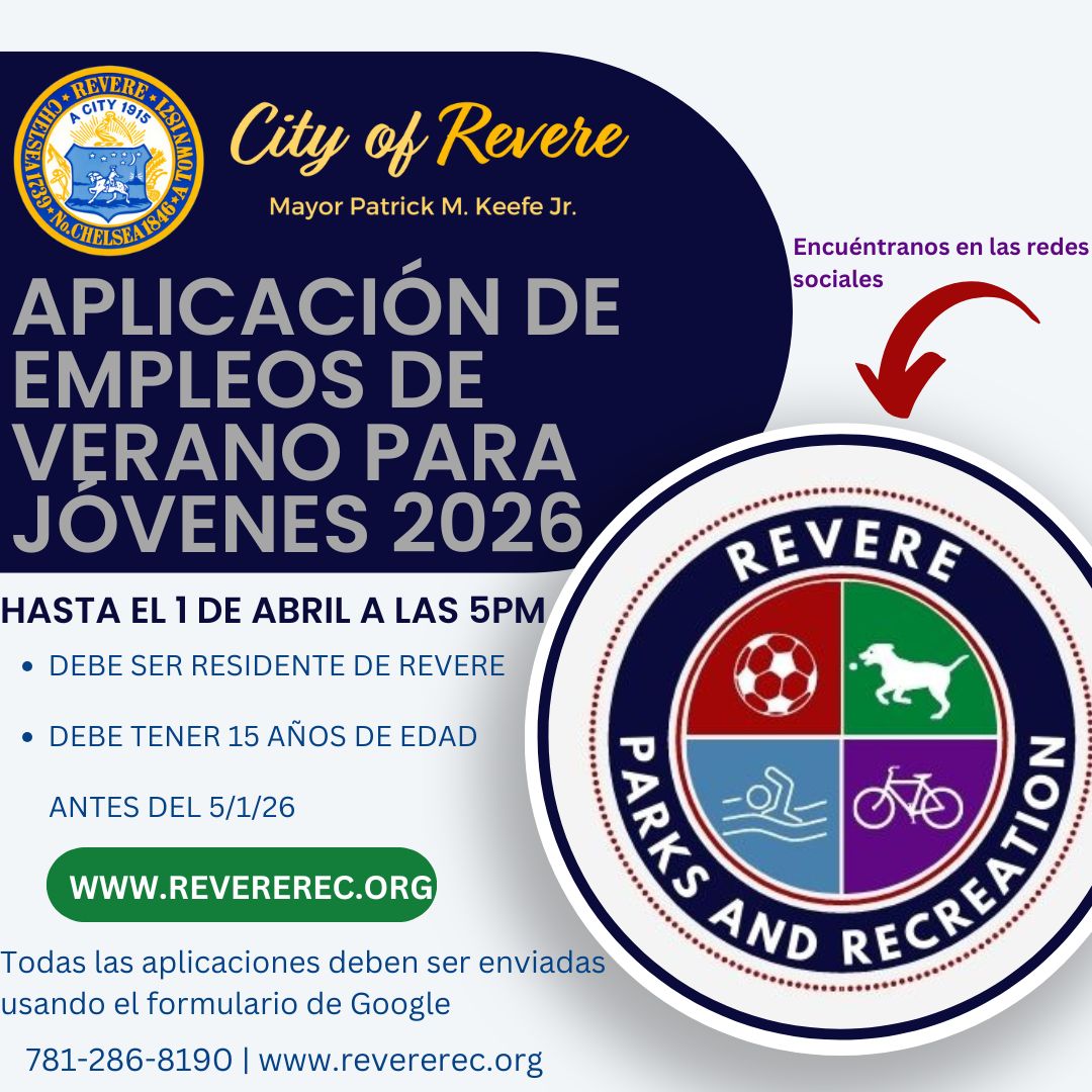 RevereRec's tweet photo. Only one week to go! Summer Youth Job Applications are due soon. Be sure to submit yours by April 1st at 5 PM https://t.co/PScMgEfjOx