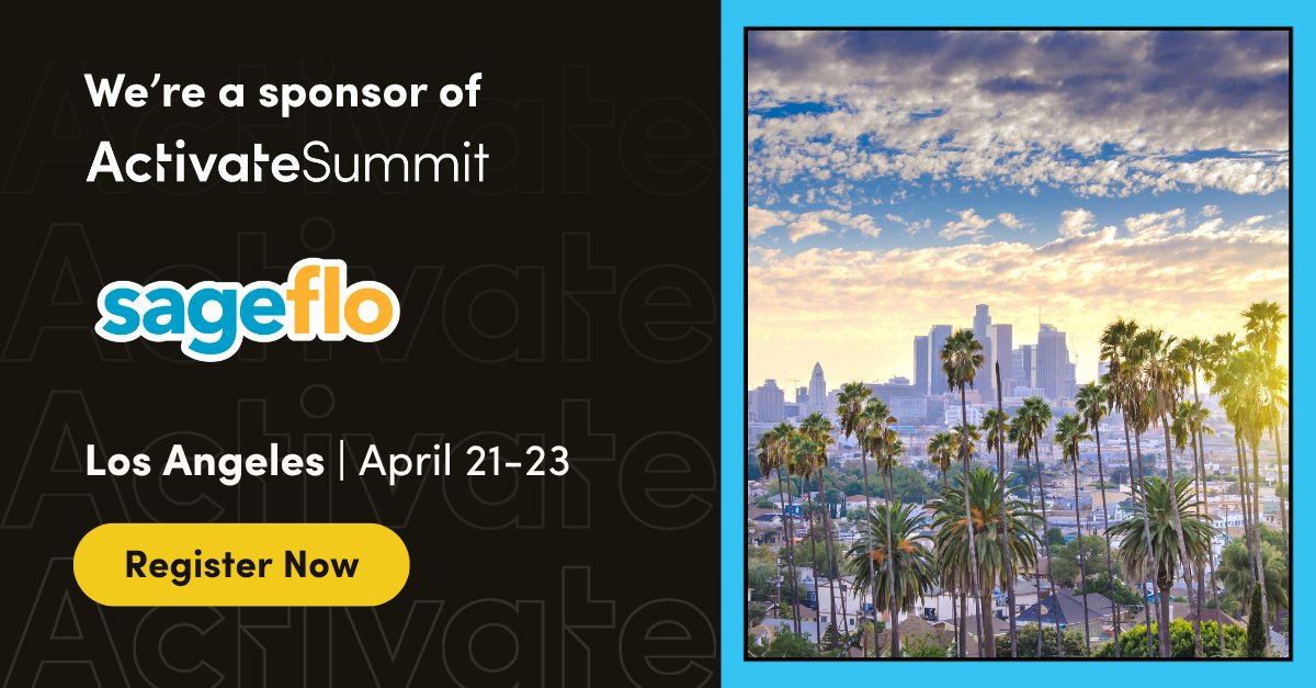 We're sponsoring <a href="/Iterable/">Iterable</a> Activate Summit 2026, and you don't want to miss it!

Join us April 21-23 in Los Angeles to connect with the brightest minds in marketing. 

Get your ticket today: activate.iterable.com/summit/

#Iterable #Sageflo #partner #customerengagement #marketing