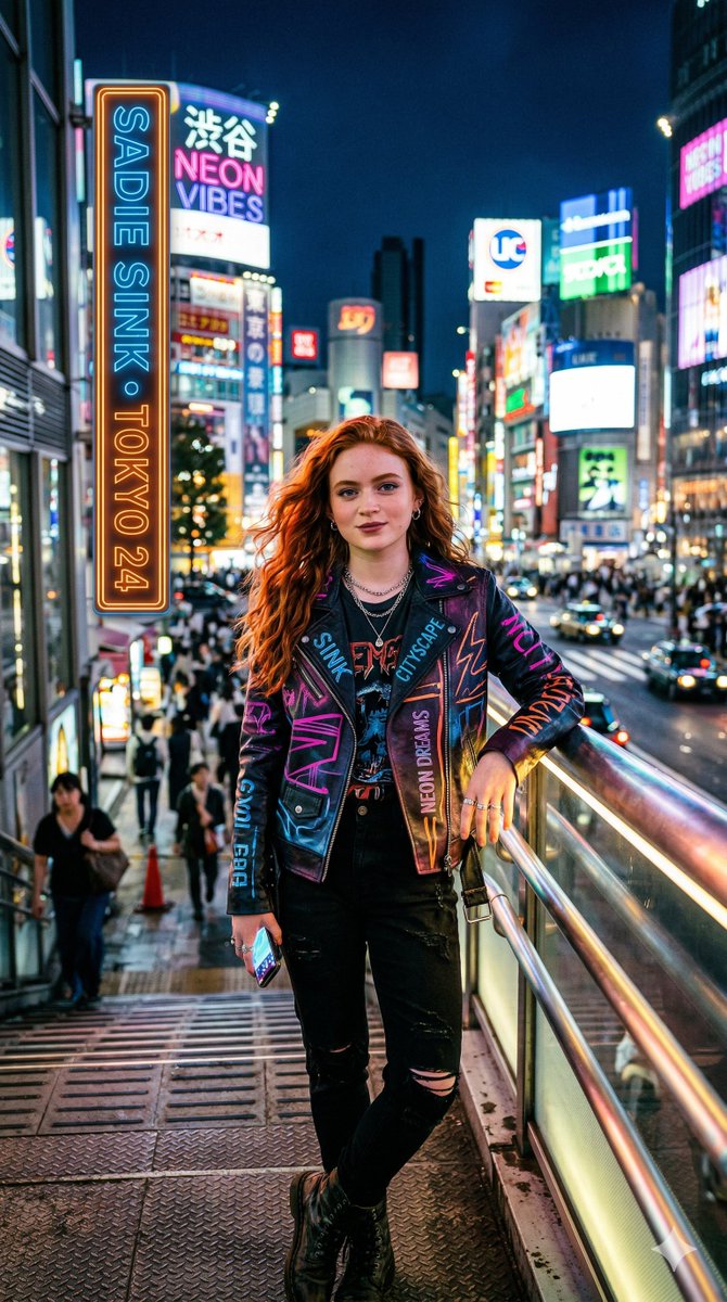 SinbadHarem's tweet photo. Sadie Sink - Tokyo - Gemini Pro. https://t.co/pxt20CoqVN
