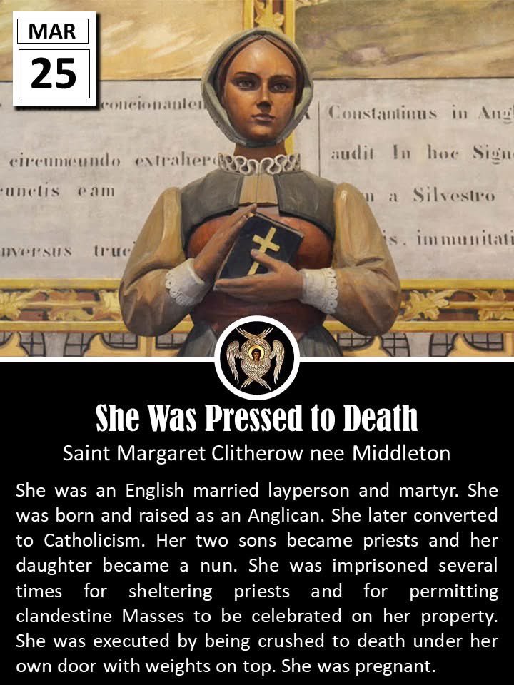 St. Margaret Clitherow, also known as the Pearl of York, was an English Catholic martyr who lived during the reign of Queen Elizabeth I. Born Margaret Middleton around 1556 in York, she was the daughter of a prosperous wax chandler who served as sheriff of the city. Raised in a