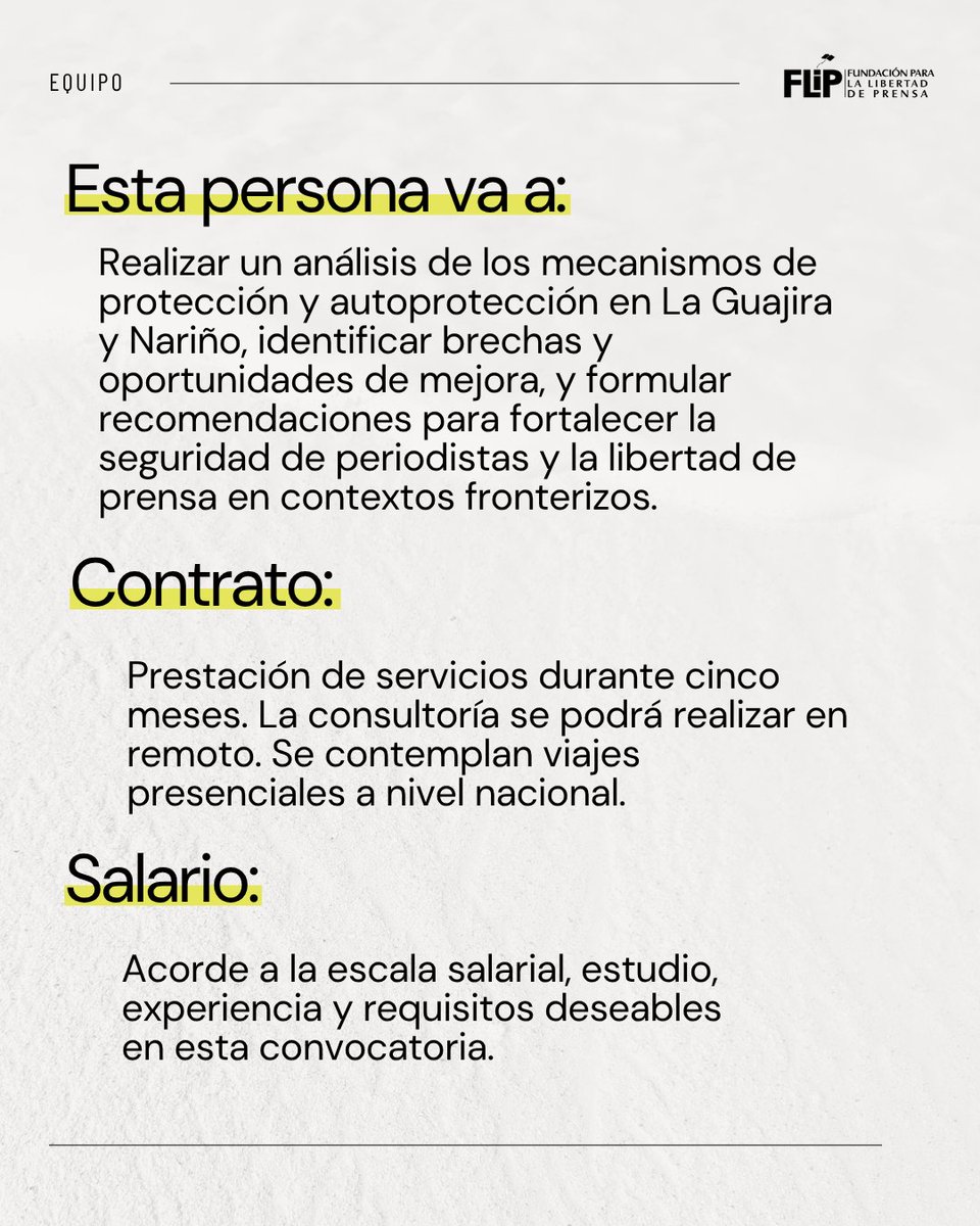 Fundación para la Libertad de Prensa (FLIP) tweet media