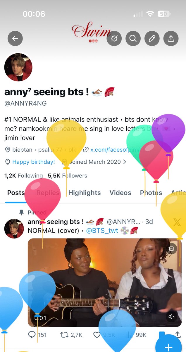 anny⁷ BDAY GIRL ! 🏊🏽♂️🪭 tweet media